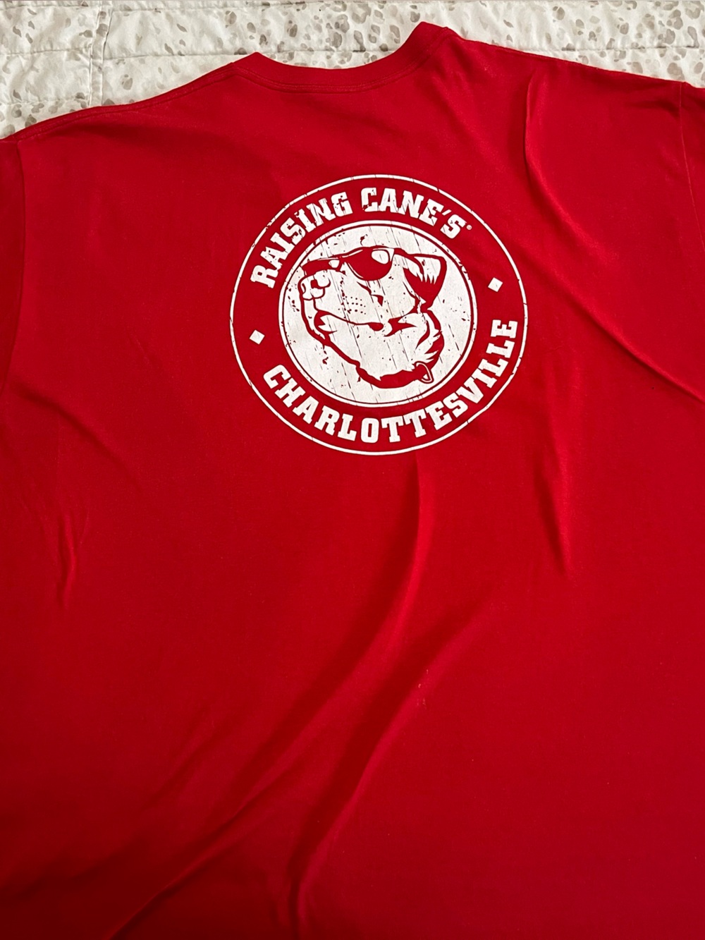 Gildan Red Short-Sleeve Crewneck T-Shirt with Small White Logo